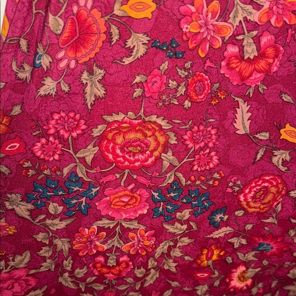 Ralph Lauren Burgundy Floral Ruched Dress - XL. R - Picture 5 of 5